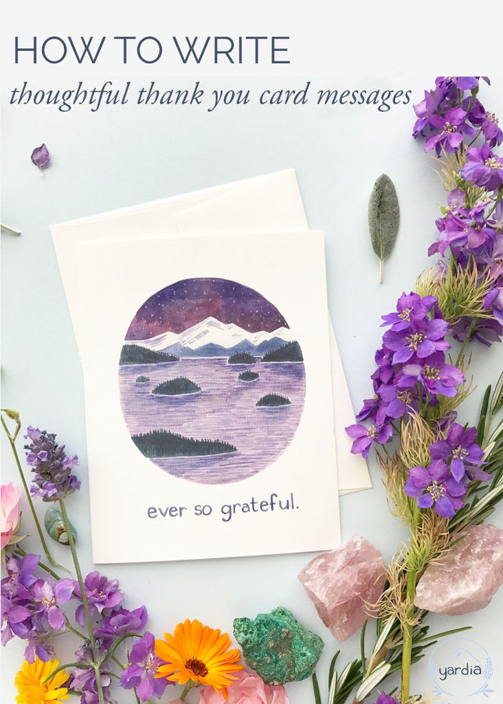 Thoughtful thank you card messages