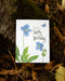 Blue Poppy Birthday - Floral Birthday Card