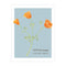 California Poppy Card featuring a close-up watercolor illustration of an orange poppy, with hand-lettered names, designed for any occasion.