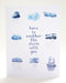 Weather The Storm With You - Sympathy Greeting Card featuring watercolor rain clouds, blank inside, made from recycled paper with a kraft envelope.