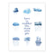 Weather The Storm With You - Sympathy Greeting Card featuring watercolor rain clouds, expressing support and understanding. Blank inside, folded, with a kraft envelope.