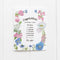 Trans Coming Out Card featuring watercolor flowers in trans pride colors, designed to support expressing identity. Blank inside, comes with kraft envelope.