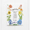 Queer Coming Out Card featuring floral design with sunflowers and blue flowers, blank inside, made from recycled paper, includes a kraft envelope.