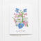 Transgender Pride Bouquet Card featuring watercolor flowers, showcasing the transgender flag colors and a proud of you message. Comes with a kraft envelope.