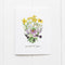 Nonbinary Pride Bouquet Card featuring a floral design with proud of you text, illustrated by Brigida Swanson, blank inside with kraft envelope.