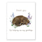 Dog Vet Appreciation Card - Pet Loss Card featuring a watercolor illustration of a sleeping dog surrounded by flowers, expressing gratitude and sympathy for veterinary care. Blank inside.