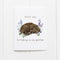 Dog Vet Appreciation Card featuring a watercolor illustration of a sleeping dog with flowers, designed to express gratitude after pet loss. Blank inside, includes kraft envelope.