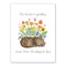 Dog Pet Sympathy Card featuring a dog sleeping among flowers, symbolizing comfort and remembrance for pet loss. Blank inside with a kraft envelope.