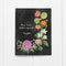 Sapphic Love Card featuring watercolor flowers and Sappho's poetry on a black background. Ideal for Valentine's or anniversaries, reflecting LGBTQ themes. Blank inside with kraft envelope.