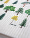 Trees Sponge Cloth - Cellulose Sponge Dish Cloth featuring watercolor tree illustrations, a sustainable cleaning essential made of cellulose and cotton, designed for eco-friendly dishwashing.