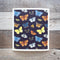 Butterflies Sponge Cloth - Cellulose Sponge Dish Cloth featuring watercolor butterfly illustrations on a wooden surface, eco-friendly and compostable, ideal for sustainable cleaning.
