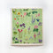 Wildflowers Sponge Cloth - Cellulose Sponge Dish Cloth with watercolor wildflower design on green, showcasing eco-friendly, biodegradable cleaning solution.