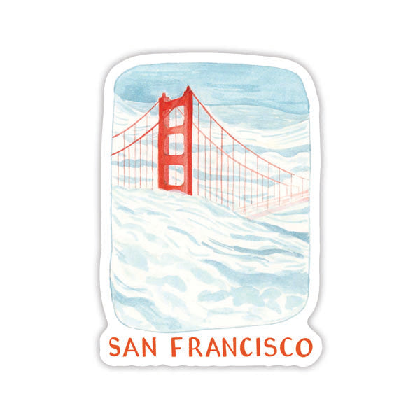 San Francisco Karl The Fog Sticker - Watercolor Vinyl Sticker