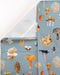 Mushrooms Tea Towel - Organic Cotton Kitchen Towel featuring a watercolor mushroom pattern, made from 100% organic cotton canvas for a stylish, eco-friendly kitchen accessory.