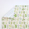 Culinary Herbs Tea Towel - Organic Cotton Kitchen Towel featuring green and purple floral watercolor design on white fabric, ideal for kitchen use.