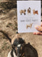 Hand holding Baby Goat Party Birthday Card featuring a watercolor goat illustration, ideal for birthdays or goat-loving friends, blank inside with a kraft envelope.