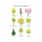 Midwest Trees Art Print featuring watercolor illustrations of nine native Midwest trees with their common and Latin names by Brigida Swanson. Frame not included.