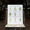 Ferns of the Pacific Northwest Art Print on a wooden chair, showcasing detailed fern illustrations, capturing the natural beauty for home decor. Frame not included.