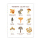 Mushrooms of the East Coast Art Print featuring hand-painted mushrooms with Latin and common names, designed by Brigida Swanson on archival paper. Frame not included.