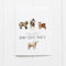 Baby Goat Party Birthday Card featuring watercolor illustrations of goats and hand-lettered text, perfect for goat lovers and urban farmers. Blank inside, includes kraft envelope.