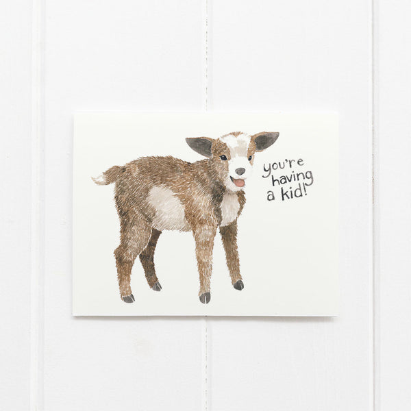 Goat baby card by Yardia