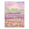 Birthday Tulips Card featuring a watercolor painting of a sunrise over Skagit Valley's tulip fields, hand-lettered and painted, blank inside.