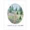 Congratulations card with watercolor hiking trail illustration and text reading congrats on your new path