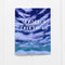 Season's Greetings Holiday Card with watercolor snowy sky scene, silver foil snowflakes, and lettering. Blank inside, includes a kraft envelope, designed by Brigida Swanson.