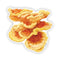 Chicken-of-the-Woods Mushroom Sticker, featuring a detailed watercolor illustration of a mushroom, designed by Brigida Swanson. Ideal for decorating laptops or water bottles.