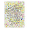 Multilingual Many Thanks Card featuring hand-lettered text and a watercolor meadow illustration, blank inside, designed by Seattle artist Brigida Swanson. Comes with a kraft envelope.