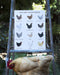 Backyard Chicken Breeds Art Print featuring watercolor illustrations of twelve chicken breeds, highlighting four from the artist's backyard flock, printed on archival-quality paper.