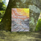 Multilingual I Love You Card featuring hand-lettered text and Antelope Canyon watercolor illustration, displayed on a tree trunk, reflecting Yardia's art style.