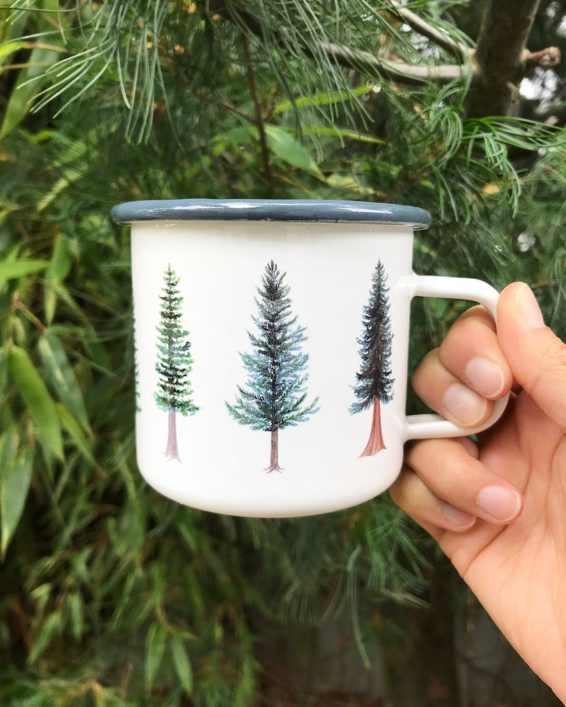 Evergreen camp mugs for all your cozy fall beverages