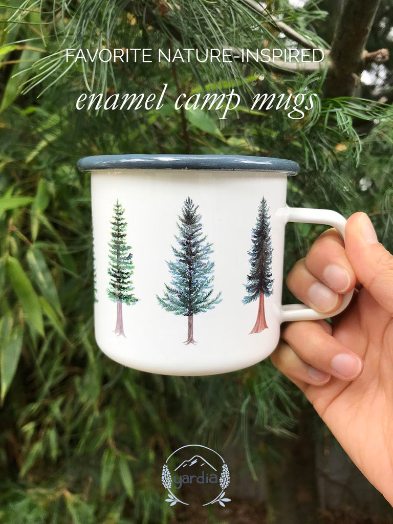 Favorite nature-inspired enamel camp mugs