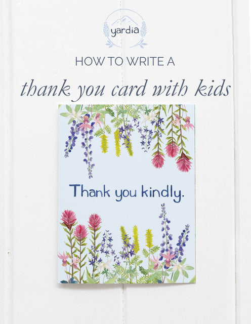 How to write a thank you card with kids