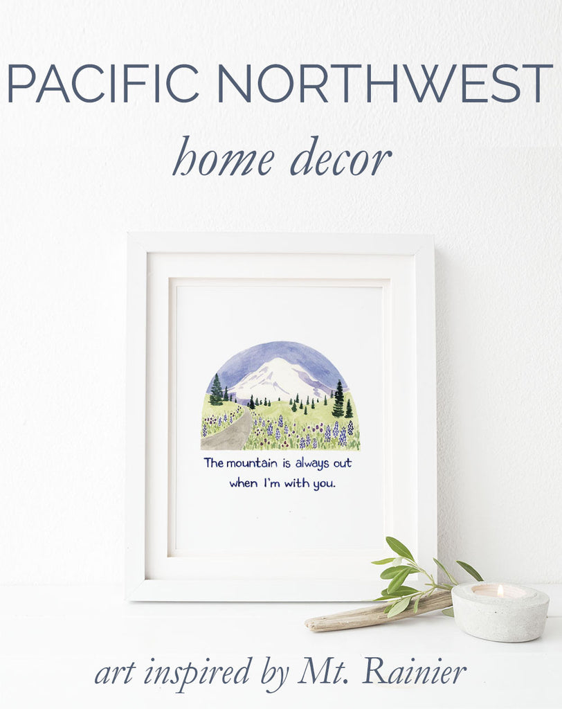 Pacific Northwest home decor: Mount Rainier inspired art to bring the outdoors in