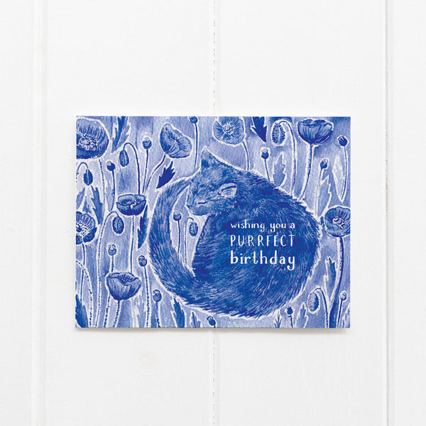 Cat Birthday Card- Cat Lady Birthday Greeting Card