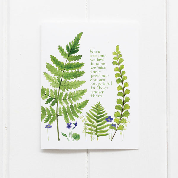 Sympathy Card - Watercolor Botanical Sympathy Card
