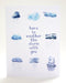 sympathy card has watercolor rain clouds and empathy message