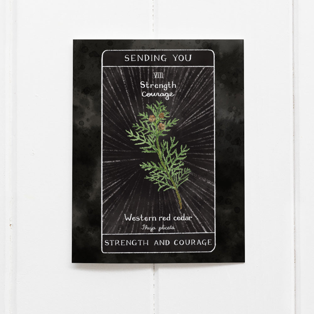 Tarot Strength Encouragement Card - Get Well Greeting Card
