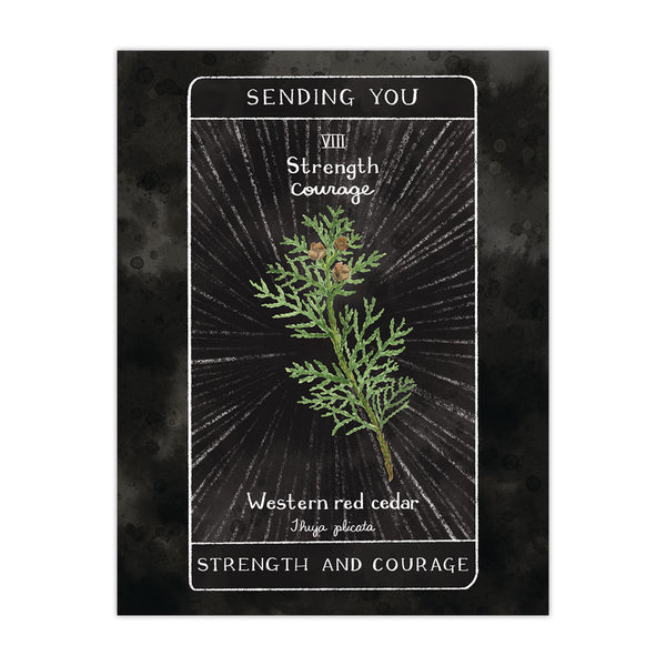 Tarot Strength Encouragement Card - Get Well Greeting Card