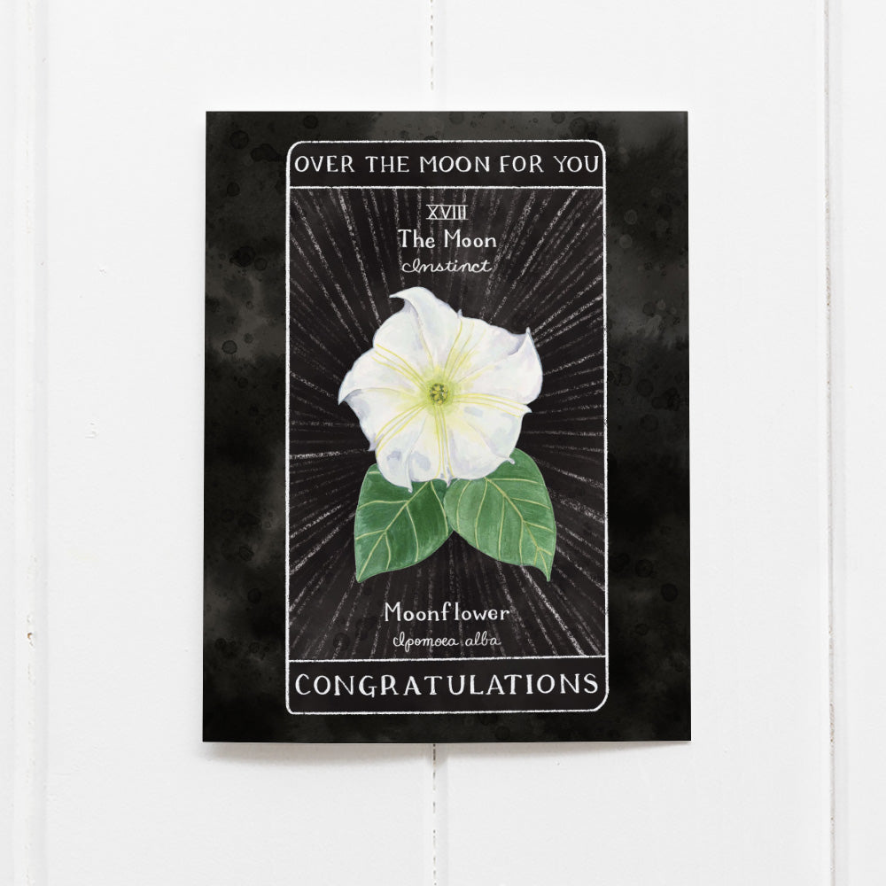 Tarot Congratulations Card - Over The Moon For You Greeting Card