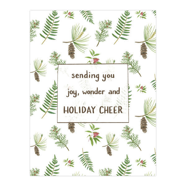 Pine Christmas Card - Holiday Greeting Card