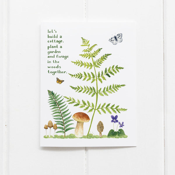Cottagecore Love and Friendship Card - Valentine's Day Card