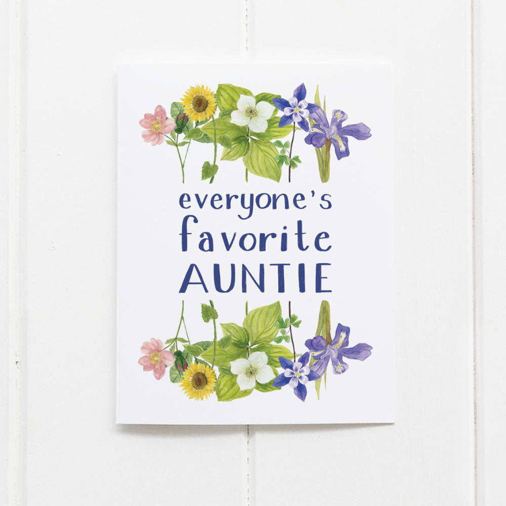 Everyone's Favorite Auntie Card - Aunt Mothers Day Card