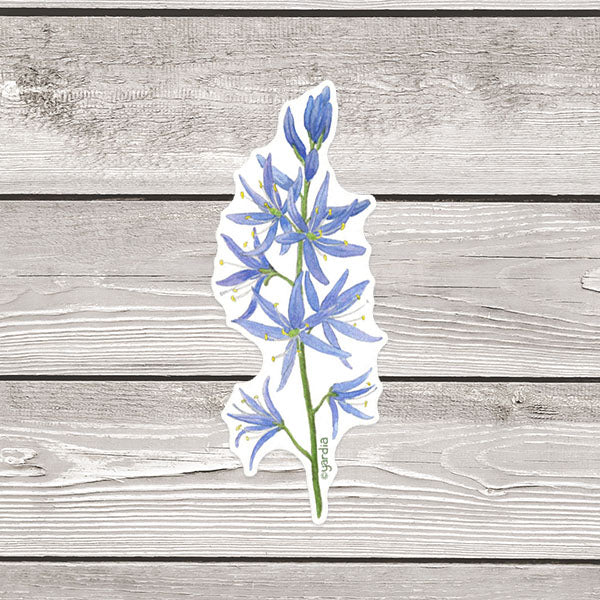 Camas Sticker - Watercolor Flower Vinyl Sticker