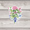 Bisexual Pride Bouquet Sticker - Watercolor Botanical Floral LGBTQ Vinyl Sticker