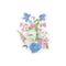 Transgender Pride Bouquet Sticker featuring a watercolor floral design by Brigida Swanson, highlighting trans flag colors. Ideal for laptops or water bottles.