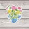 Pansexual Pride Bouquet Sticker - Watercolor Botanical Floral LGBTQ Vinyl Sticker