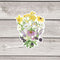 Nonbinary Pride Bouquet Sticker - Watercolor Botanical Floral LGBTQ Vinyl Sticker